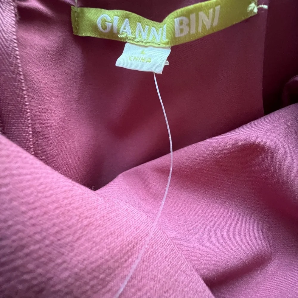 Giani Bini Lady Luck Sleeveless Ruffled Peplum Jumpsuit  Size L New - Picture 6 of 6